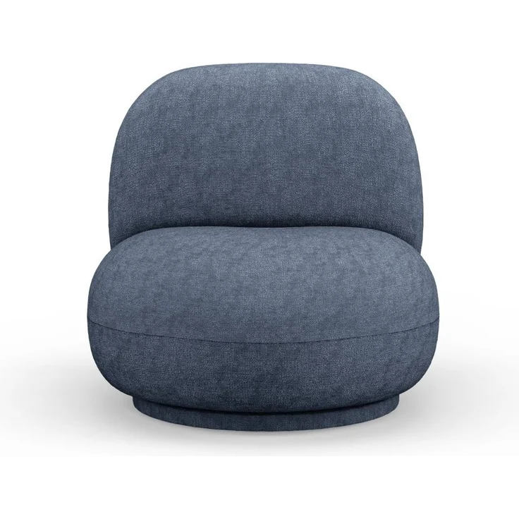 Micadoni Drehbarer Sessel Chuck Chenille Dunkelblau – Bild 1
