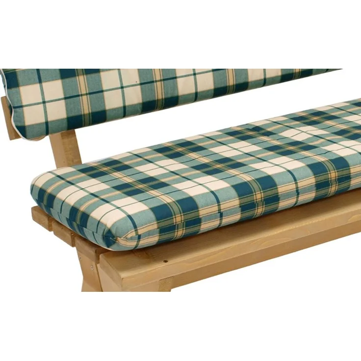 DEGAMO BOSTON Auflagenset 2-teilig für Gartenbank 4-sitzer, grün/beige, 195cm – Bild 3