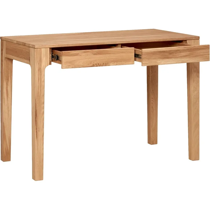 Livetastic 'KOBLENZ' Schreibtisch, Massivholz Wildeiche, 110 x 76 x 55 cm, mit 2 Schubladen