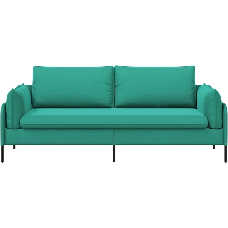 vidaXL 3-Sitzer-Sofa Türkis 222 x 81 x 89 cm Samt 42048652 – Bild 3
