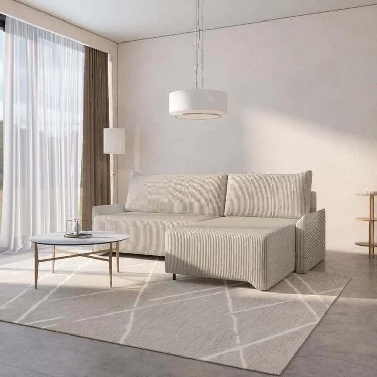 Ecksofa Loco Cord mit Schlaffunktion und Bettkasten | Jan-Art – Bild 4