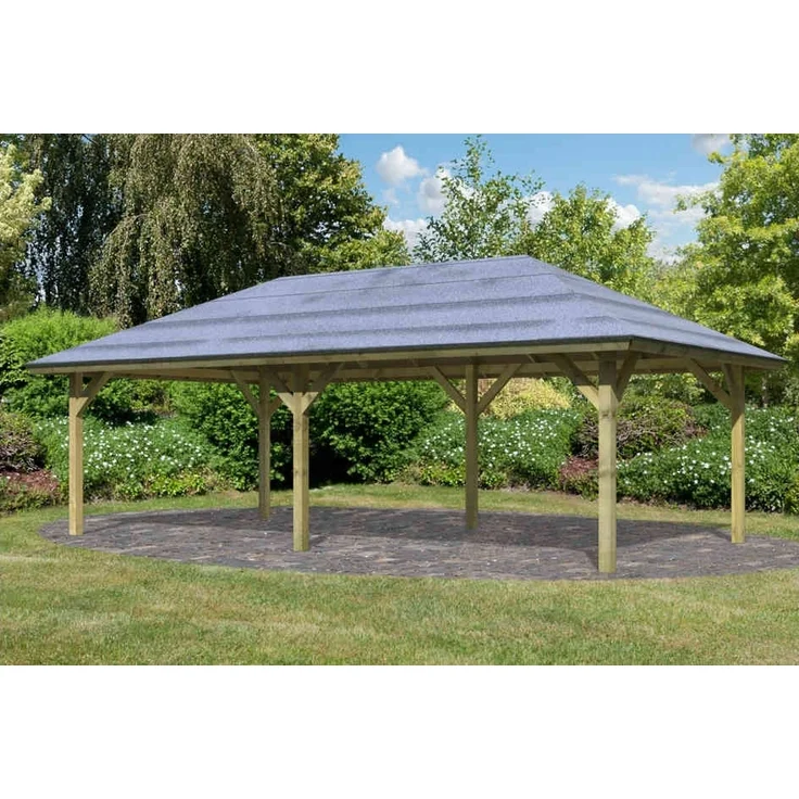 Pavillon-Carport Kirn 3 - 359x707 cm, CLASSIC kdi von Karibu – Bild 2