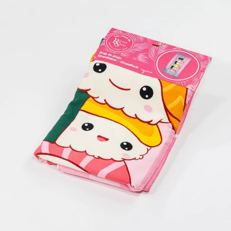Kawaii Strandtuch 70 × 140 cm leicht und schnelltrocknend – Bild 3