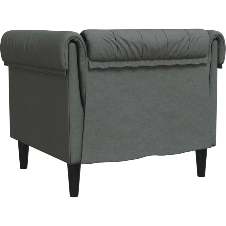 vidaXL Chesterfield-Sessel Dunkelgrau Stoff 372539 – Bild 6
