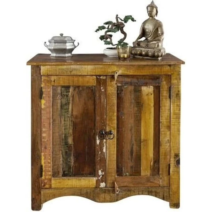 Kommode Altholz 90x40x85 mehrfarbig lackiert NATURE OF SPIRIT #19 – Bild 1