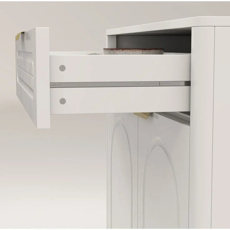 Sideboard 75 x 36 x 78,5 cm in Weiß mit Schublade und zwei Türen – Bild 8
