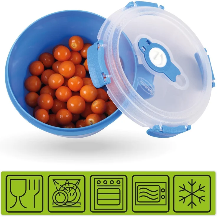 Vorratsdose für Lebensmittel ( 850 ml ) - Blau - Frischhaltedosen Frühstücksschale, BPA-Frei luftdicht, Aufbewahrungsbox Meal Prep Box, Schale – Bild 5