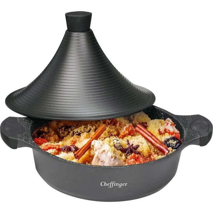 Tajines Tagine Topf Schmortopf Gartopf Dampfgarer Ø28cm Cheffinger CF-TAJ28 – Bild 1
