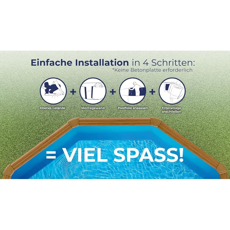 Mauritius Stahlwandpool Oval 500 x 300 x 132 cm – Bild 3