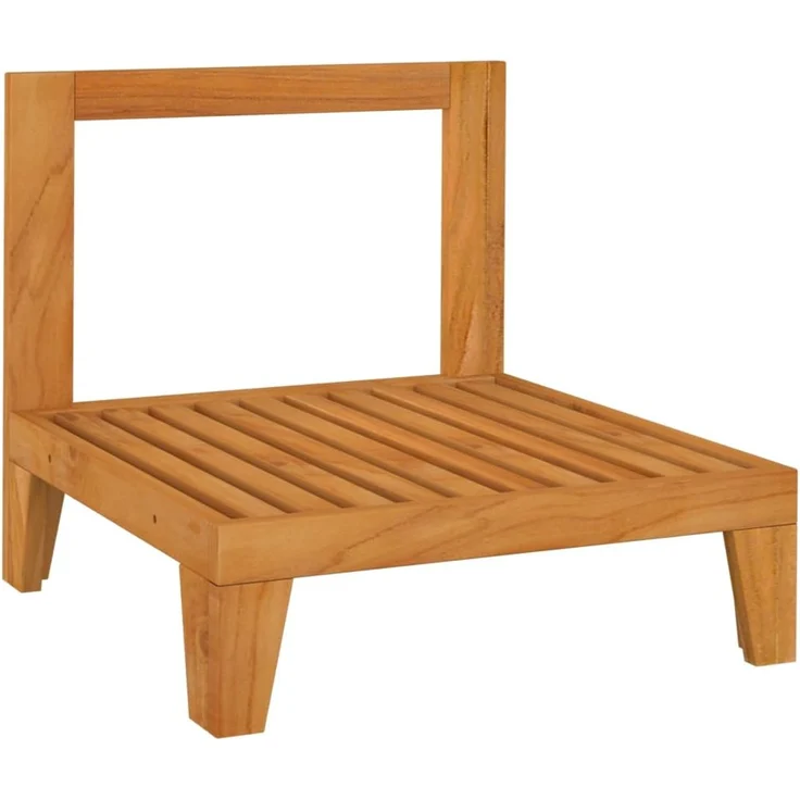vidaXL Modular-Mittelsofa mit Dunkelgrauen Kissen Akazie Massivholz 312151 – Bild 6