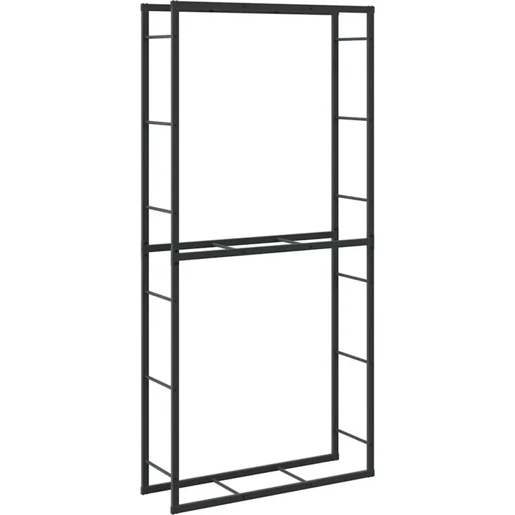 vidaXL Brennholzregal Schwarz 100x30x209 cm Stahl 4018469