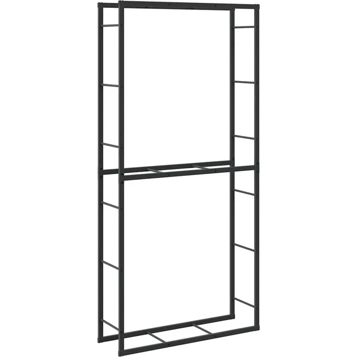 vidaXL Brennholzregal Schwarz 100x30x209 cm Stahl 4018469 – Bild 1