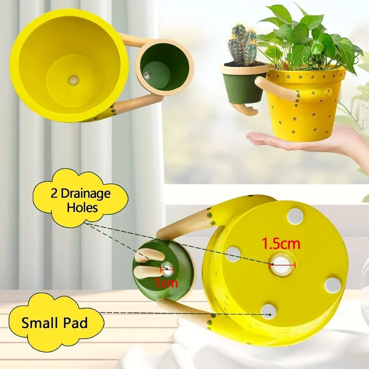 Scuyari Niedlicher Pflanztopf Mutter Baby Design 13,2cm Topf Indoor Outdoor – Bild 3