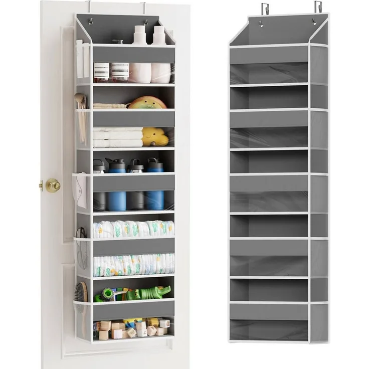 SpaceAid Hängeregal Organizer, Tür-Organizer mit 5 großen Fächern, 10 Mesh-Seitentaschen und klaren Fenstern, für Schlafzimmer, Badezimmer