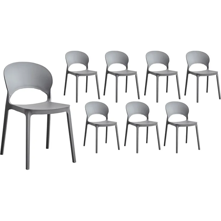 LC Garden Stapelstuhl »Vini« Gartenstuhl Stapelstuhl Bistrostuhl Kunststoff stapelbar (8 St)