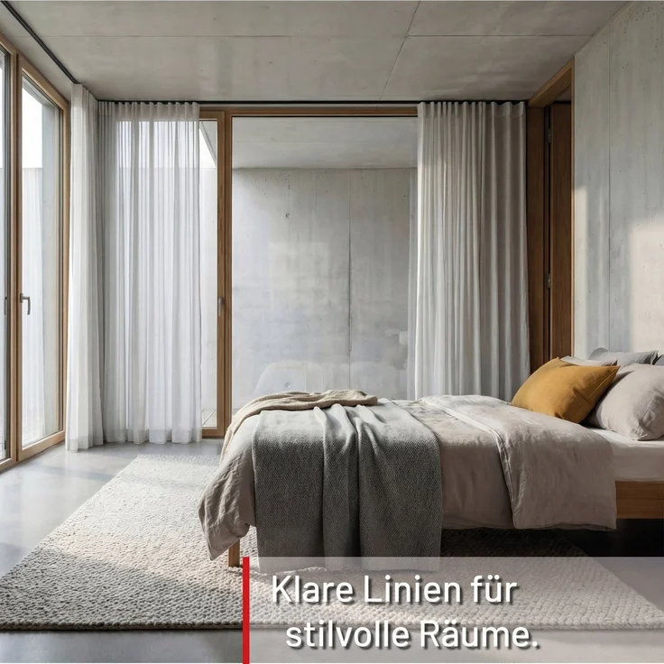 Deco-Raum® 'Square' Gardinenschiene, Aluminium, 440 cm, Schwarz – Bild 2