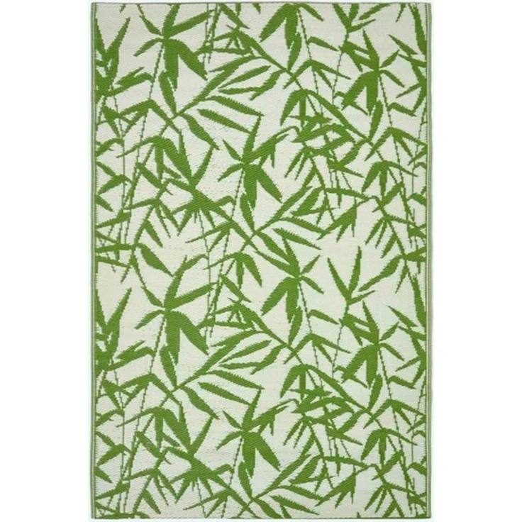 Homescapes Outdoorteppich Outdoor-Teppich Zena 120x180 cm – grün-weiß, floral gemustert, Höhe: 20 mm – Bild 4