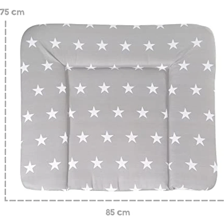 roba Wickelauflage 'Little Stars' - weiche Wickelunterlage 85 x 75 cm - Wickeltischauflage - Grau – Bild 3