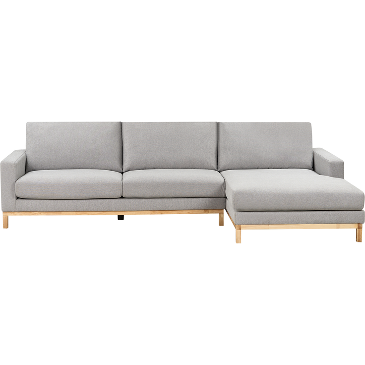 Linksseitiges Ecksofa SIGGARD Grau Stoff