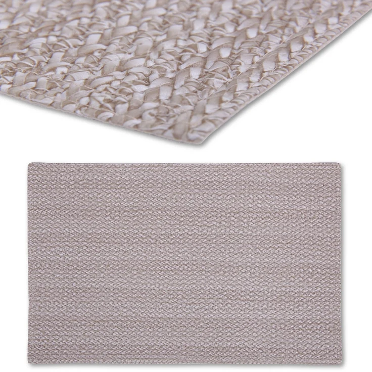 4er Set Tischset Platzset Tischmatte Platzdeckchen ca. 30x45 cm Auswahl: geflochten - beige – Bild 3
