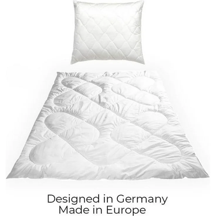 Welt der Träume Bettdecke + Kopfkissen Mikrofaser Bettdeckenset Set Bettdecke 135x200 und Kissen 80x80, Füllung: 100% Polyester, Bettdecke Steppdecke Schlafdecke Set Kissen und Bettdecke, 2 tlg. – Bild 4