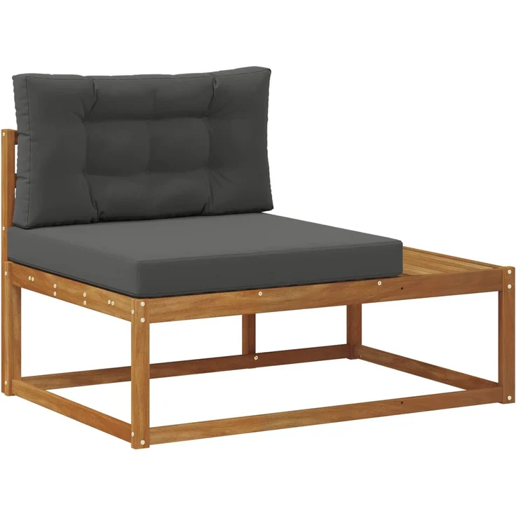 vidaXL Outdoor Endsofa Natur 115 x 83 x 73 cm Massivholz Akazie 900554 – Bild 2