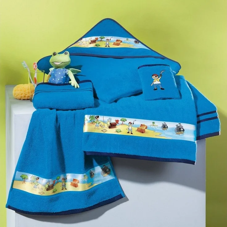 Erwin Müller Waschhandschuh Kinder-Waschhandschuh 2er-Pack, (2-St), Walk-Frottier Motiv – Bild 2