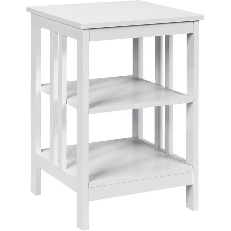 COSTWAY Nachttisch 3 Ebenen Beistelltisch (1-St), II-förmig, 40x40x61cm