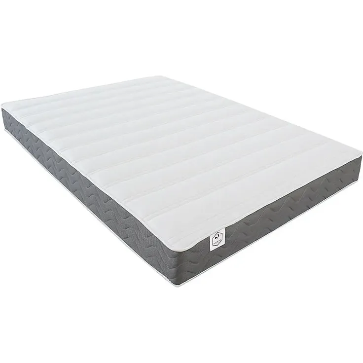 Vente-unique - BEGANIO Bett Holz, Platte BeigeWeiß - B 141 cm239,2 cm x H 225 cm x L 188 cm – Bild 6