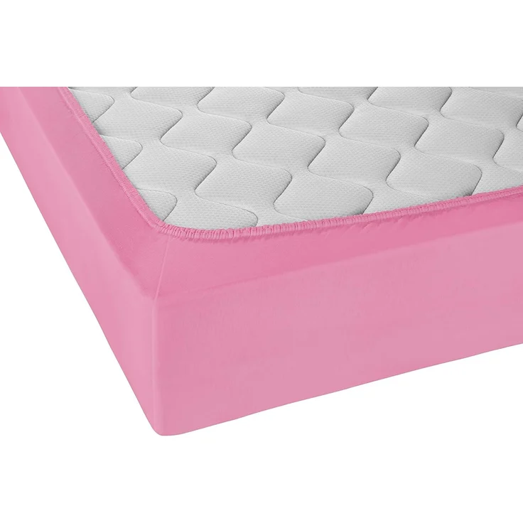 Biberna Jersey-Spannbetttuch, 100 % Baumwolle, Pink, 1x 180x200 cm - 200x200 cm – Bild 3