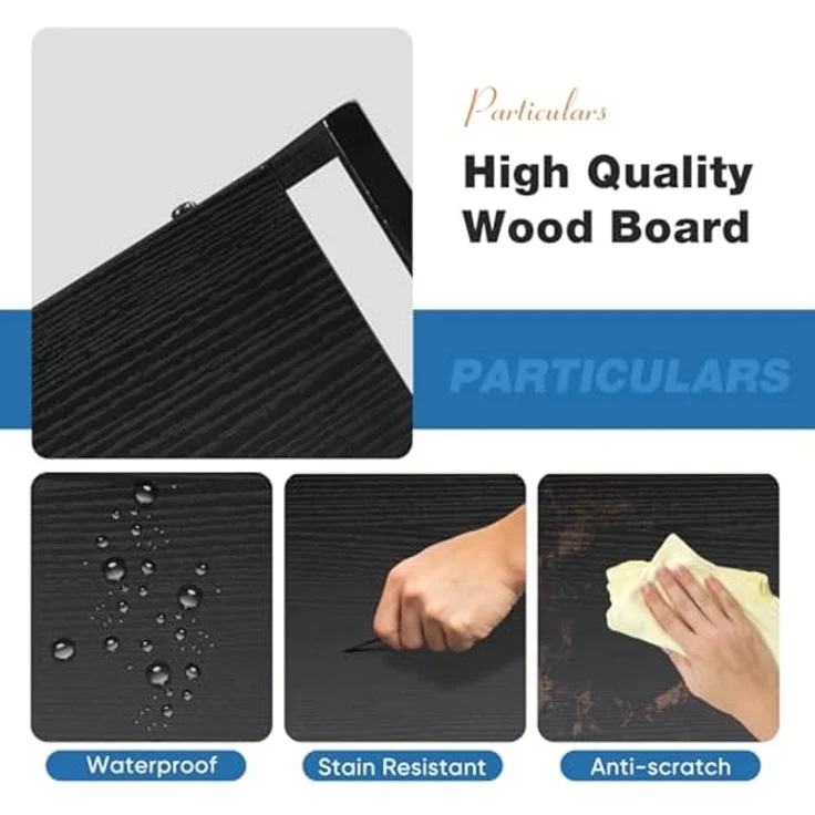 DUMOS Lagerregal mit 5 Ebenen Küchenregal Bücherregal im Industriestil,Standregal im Wohnzimmer Küche Regal aus MDF Metall schmales Leiterregal – Bild 4