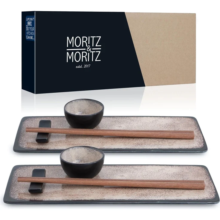Moritz & Moritz VIDA 10tlg Sushi Set Beige – Bild 1