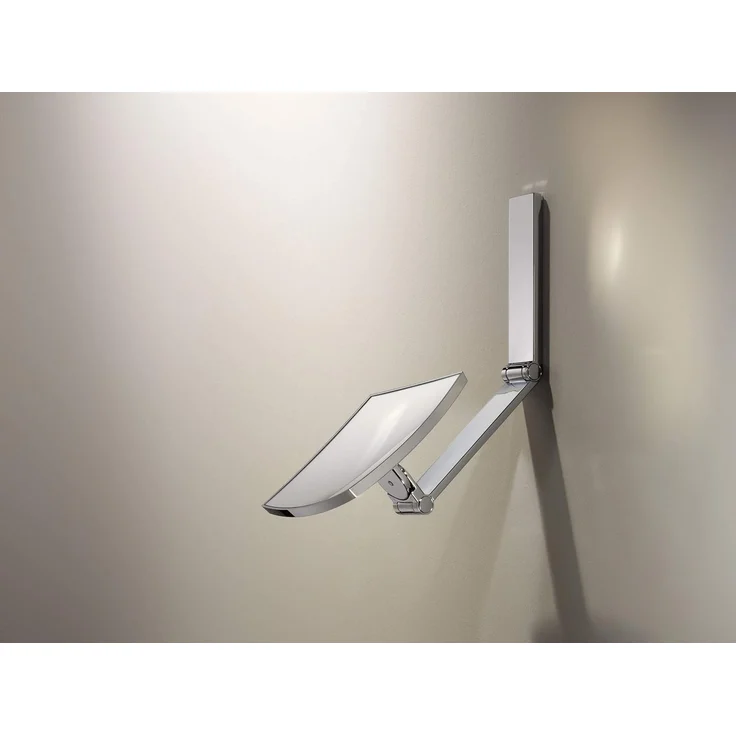 Keuco Kosmetikspiegel iLook_move (Wandmontage, modern), Wandspiegel, 5-facher Vergrößerung, 20x20cm, eckig, chrom, Wandmontage – Bild 7