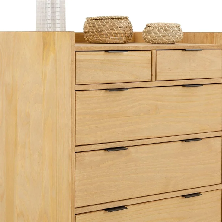 IDIMEX Kommode TEPERA, Schubladenschrank aus Massivholz mit Stauraum, Gebeizt/Gewachst – Bild 3