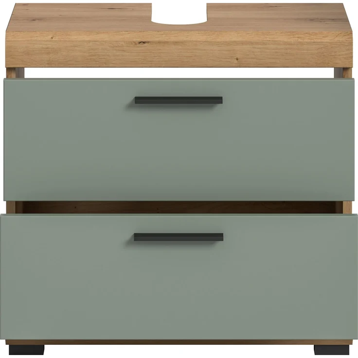 Xonox Scout Waschbeckenunterschrank (B/H/T: 60x56x34 cm) in Salbei und Artisan Eiche Nachbildung – Bild 3
