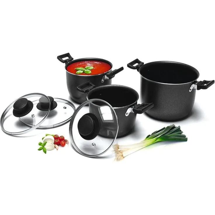 Camp4 3er Alu Camping-Topfset - 6-teilig
