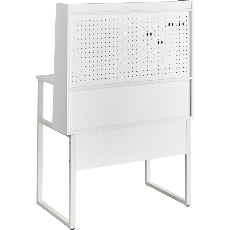 Schreibtisch mit Lochplatte BUXTON Weiß 84 cm 48 cm – Bild 5