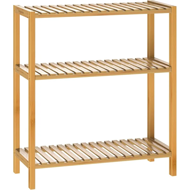 Casaria Standregal Bad Schuhregal Holz Bambus 3 Etagen