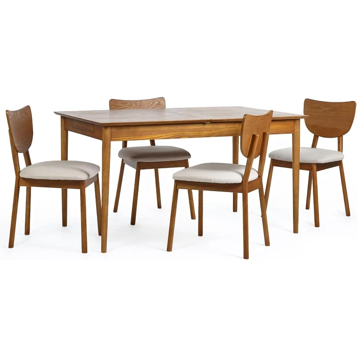 Julian Bowen 2er-Set Lowry-Esszimmerstühle, Kirschesche, 81 x 54 x 49 cm – Bild 6