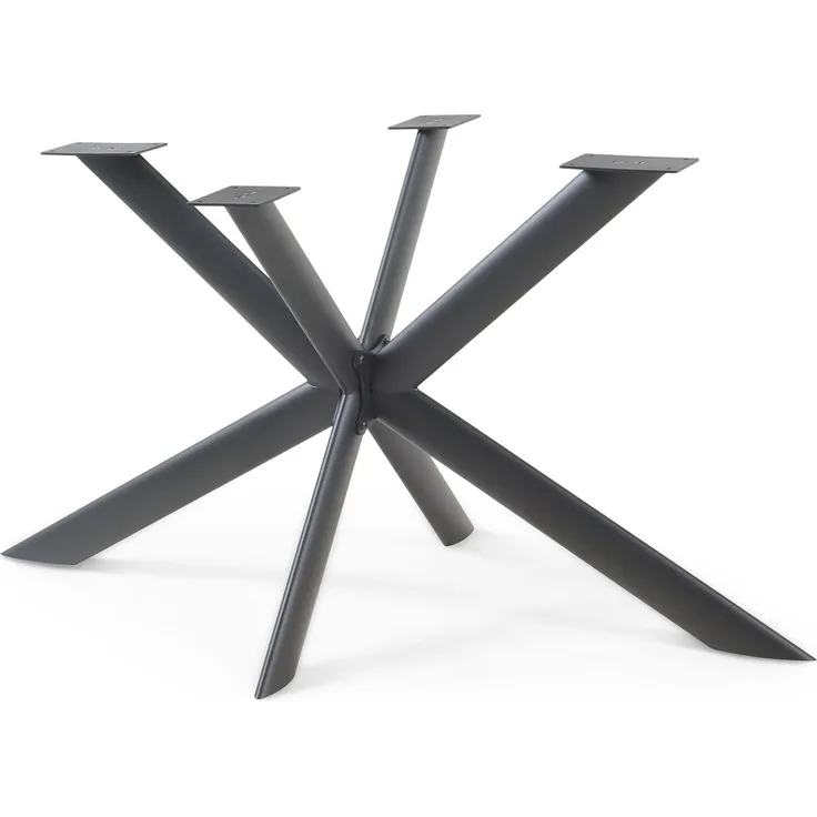 Tischgestell Svallersun ovales Profil 140x78x71,5 cm Schwarz [en. casa]