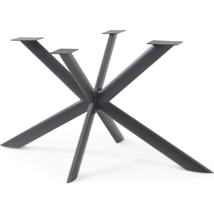 Tischgestell Svallersun ovales Profil 140x78x71,5 cm Schwarz [en. casa] – Bild 1