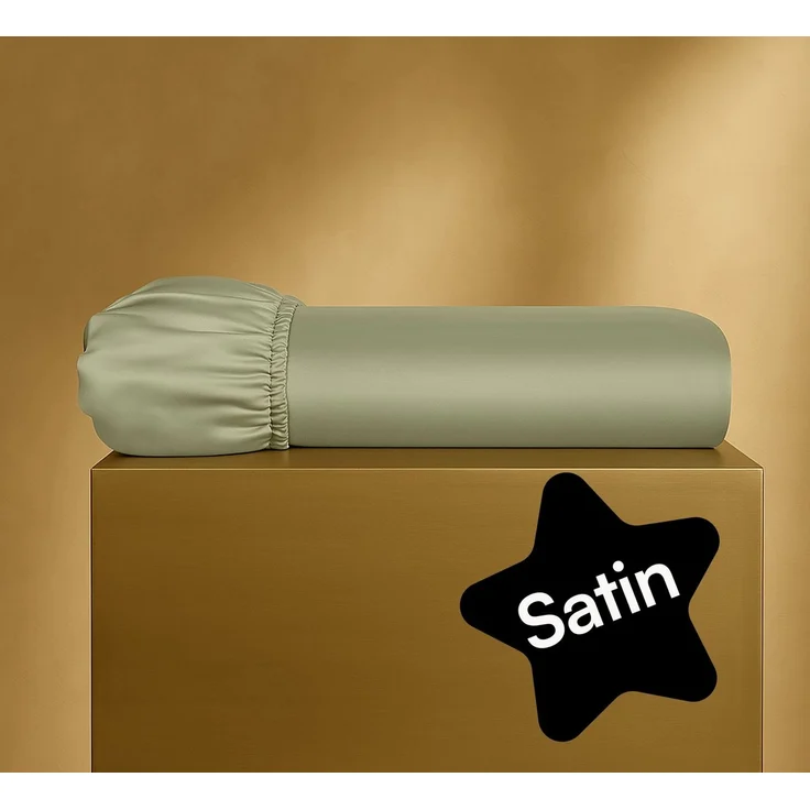 Seralino Spannbettlaken Mako Satin Spannbetttuch (100% Bio Baumwolle), 100% Bio-Baumwolle, Gummizug: rundum, Etiketten zeigen Seiten – schnelles, unkompliziertes Beziehen garantiert, Fairtrade/ GOTS zertifizierte uni Bettlaken, weich – Bild 1