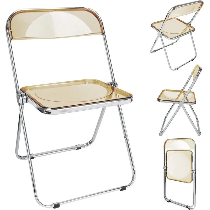 JEOBEST Klappstuhl Gartenstuhl, Klappsessel für Esszimmer, Wohnzimmer, (1 St) Acryl Ransparenter Klappstuhl für Bankett – Bild 1