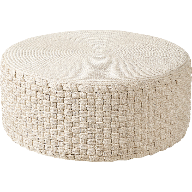 Outdoor Pouf hellbeige ⌀ 70 cm MITHI