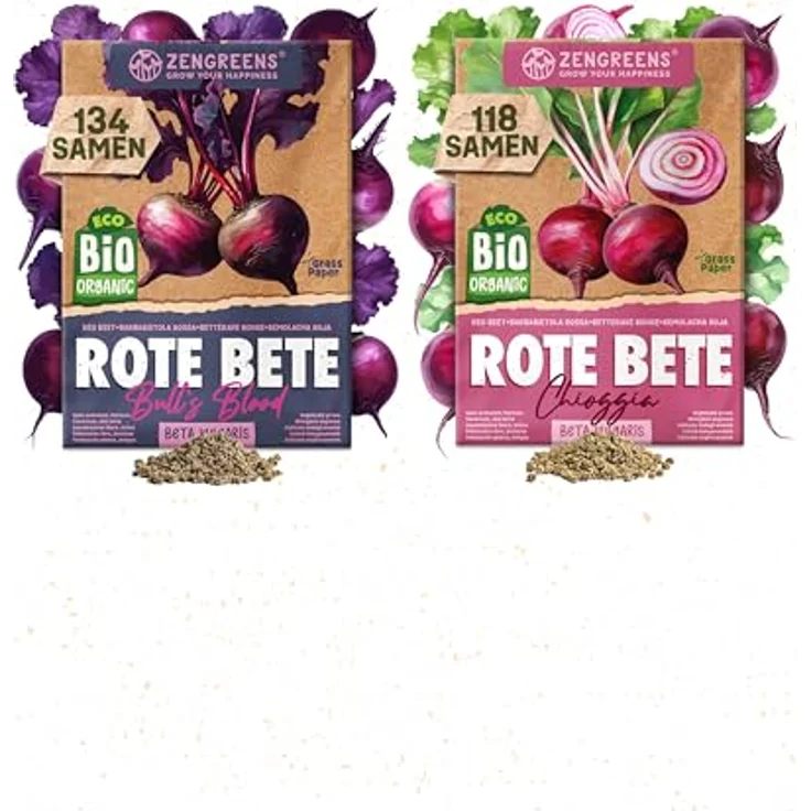 ZenGreens® - Bio Bunte Betesamen im 6er Set - 6 Bunte Bete Samen für den einfachen Anbau im Garten, Balkon oder Hochbeet - Pflanzensamen - Saatgut – Bild 14