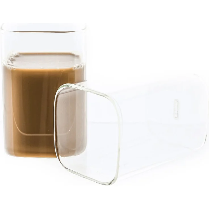 Mulex 12-Teilig Glas Quadratische Glas Japanische Getränkebecher Borosilikatglas Cocktail, Borosilikatglas, Hitzebeständig 250 ml – Bild 3