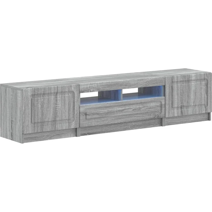 vidaXL LED-TV-Schrank UTRECHT 3 stk. Sonoma-Grau Holzwerkstoff 3417010 – Bild 2