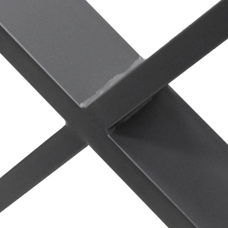 ECD Germany Tischbein 2er Set Tischfüße X-Design pulverbeschichtete Stahl Industriedesign, Tischgestell Kreuzgestell 60x72 cm Anthrazit Metall Tischkufen – Bild 6