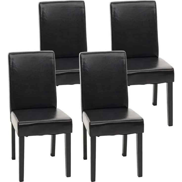 MCW Esszimmerstuhl Littau-4 (Set, 4 St), 4er-Set, Rutschfest durch Kunststoff-Bodenschoner, hohe Rückenlehne
