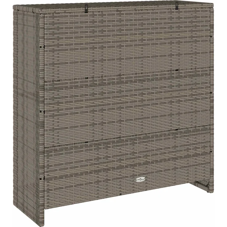 vidaXL Aufbewahrungsschrank mit Regal Grau 100 x 36 x 102 cm Rattan 4103823 – Bild 6